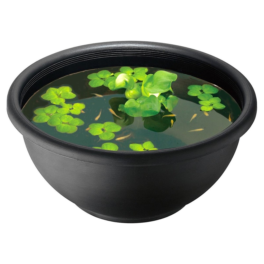 スドー　メダカの丸鉢　あいすみ, 藍墨, 約&phi;345&times;160mm