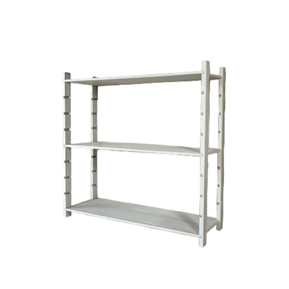 エイジングボード棚板3段ラックセット ブラウン, ホワイト, 910&times;300mm