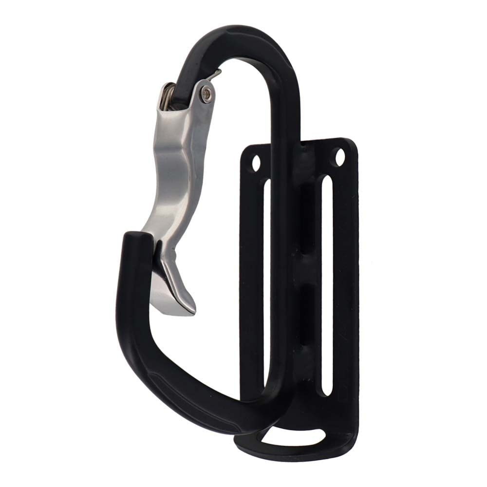 DBLTACT 軽量アルミツールフック＜湾曲ゲート×爪付き＞　マットブラックDT-AHB-811B, ブラック, DT-AHB-811B