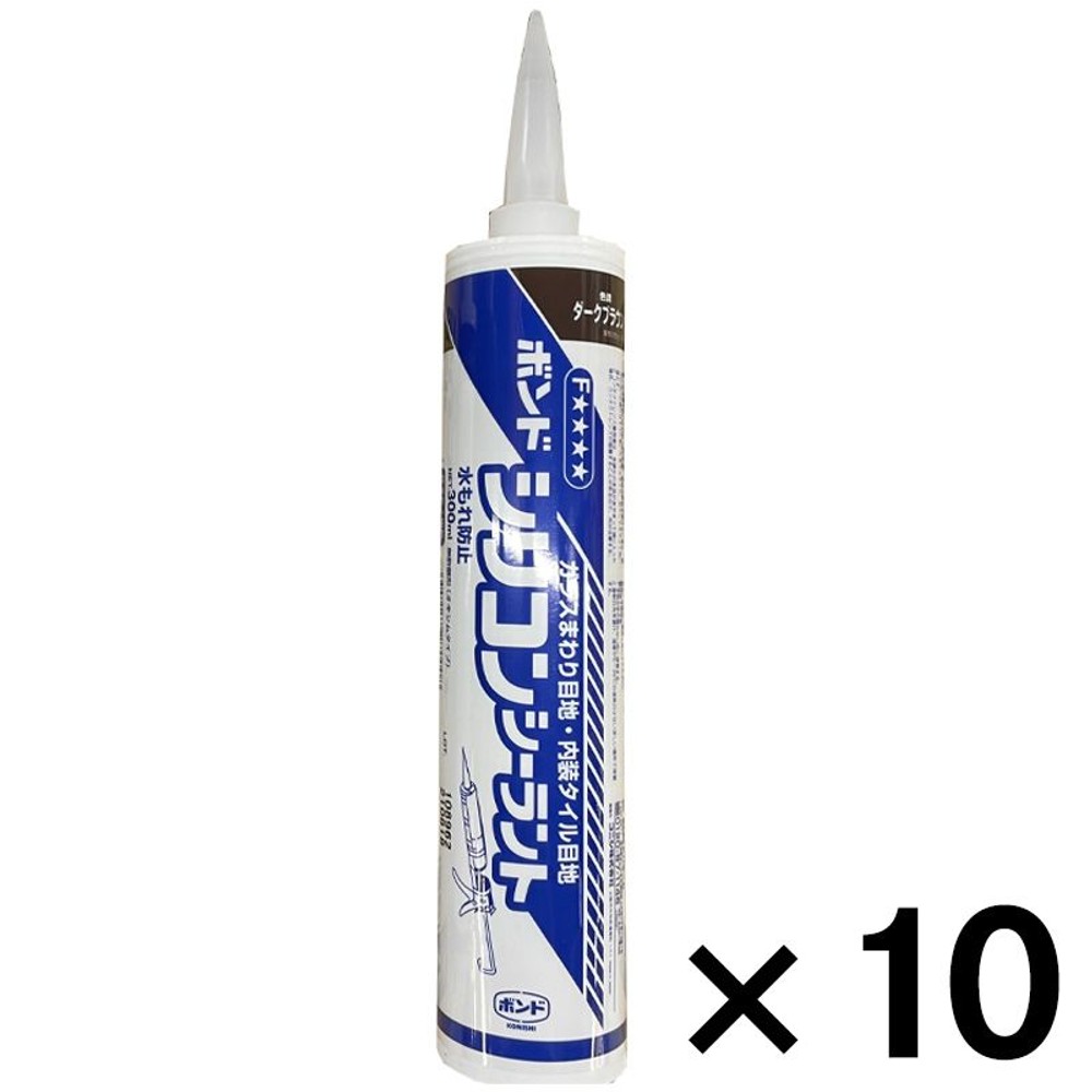 ボンド　シリコンシーラント, クリア, 300ml&times;10本