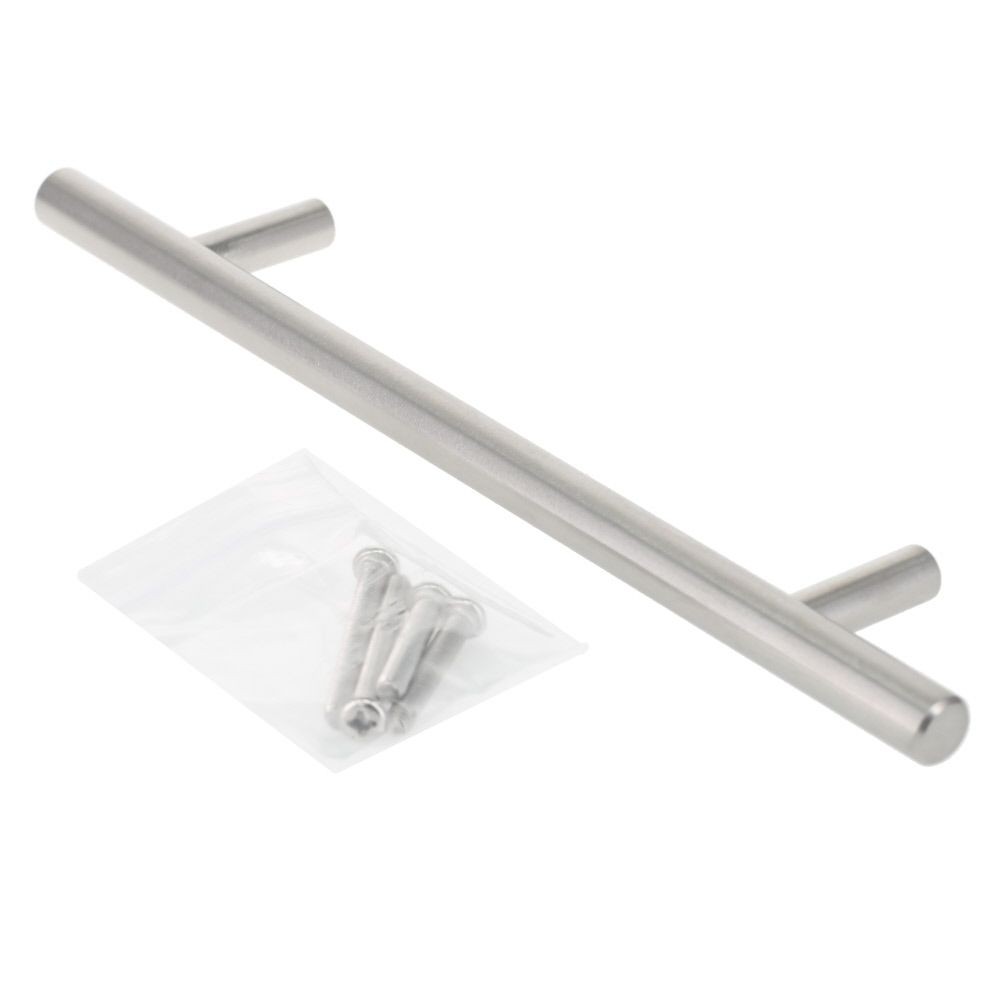 ハイロジック　ポールハンドル　ピッチ128mm　ヘアライン仕上, ステンレス, 188mm