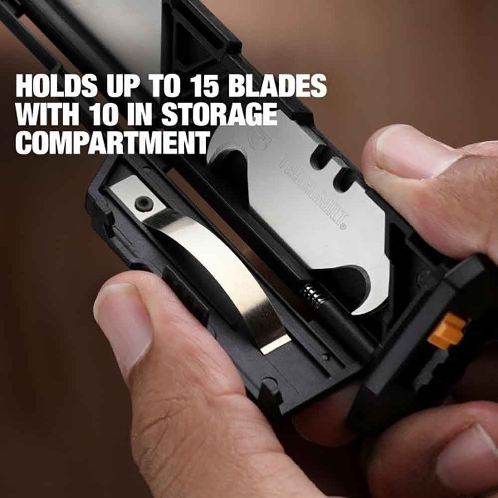 TOUGHBUILT（タフビルト）　リロードユーティリティナイフ　替刃マガジン2本付き　10枚刃付属　TB-H4S2-03, 黒, TB-H4S2-03