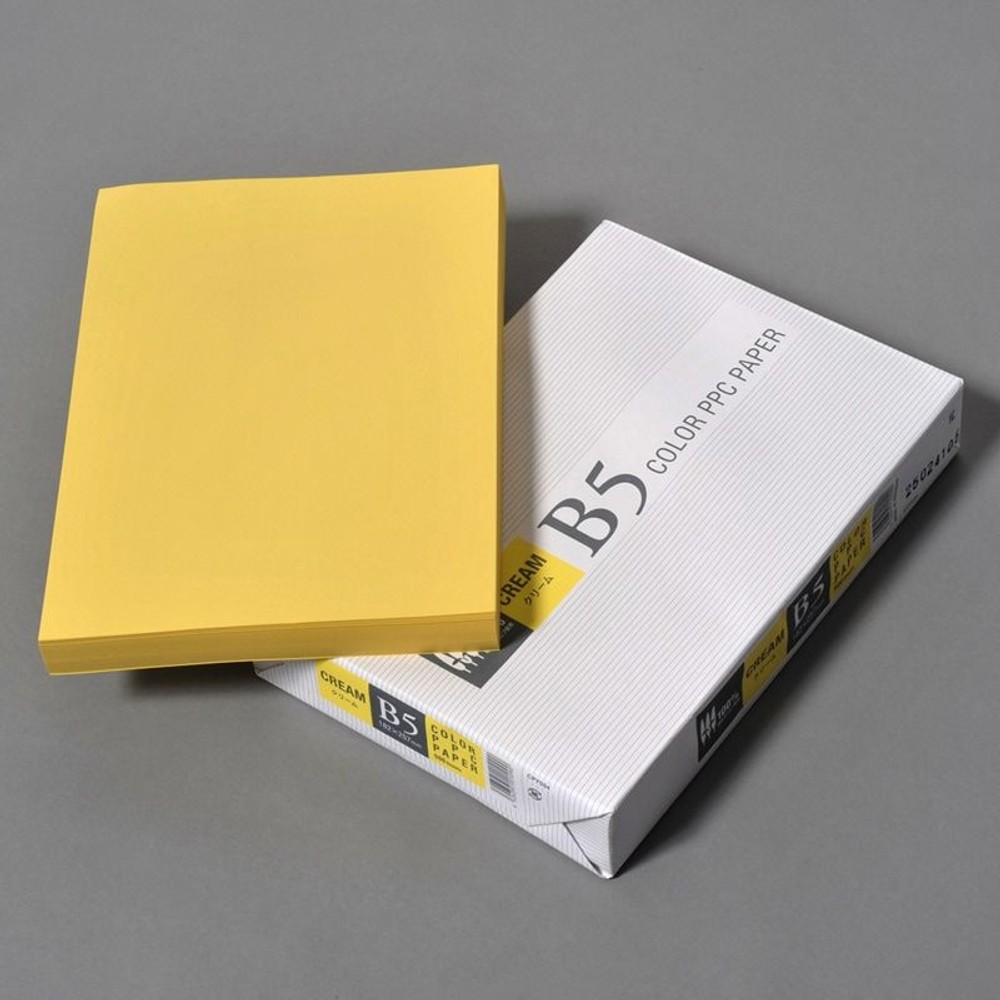 ＡＰＰ　カラーＰＰＣ用紙　Ｂ5 （500枚入り）, クリーム, B5