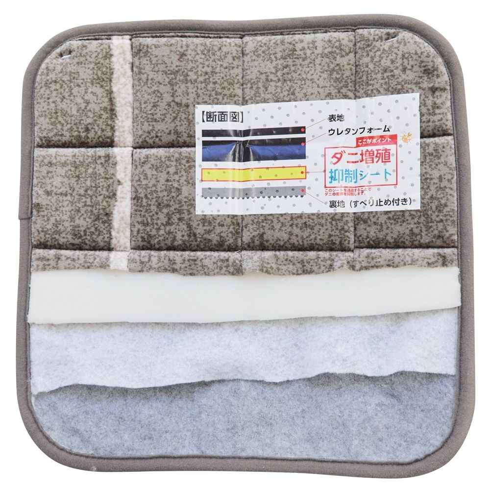 WIZ'A　ウィザ　ダニの増殖を抑制するラグ　２２０Ｘ３２０　ＧＹ　２５幾何, グレー, 220&times;320cm