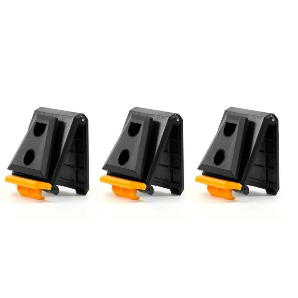 TOUGHBUILT（タフビルト）　ClipTechハブ　3個セット　TB-CT-150, 黒, TB-CT-150