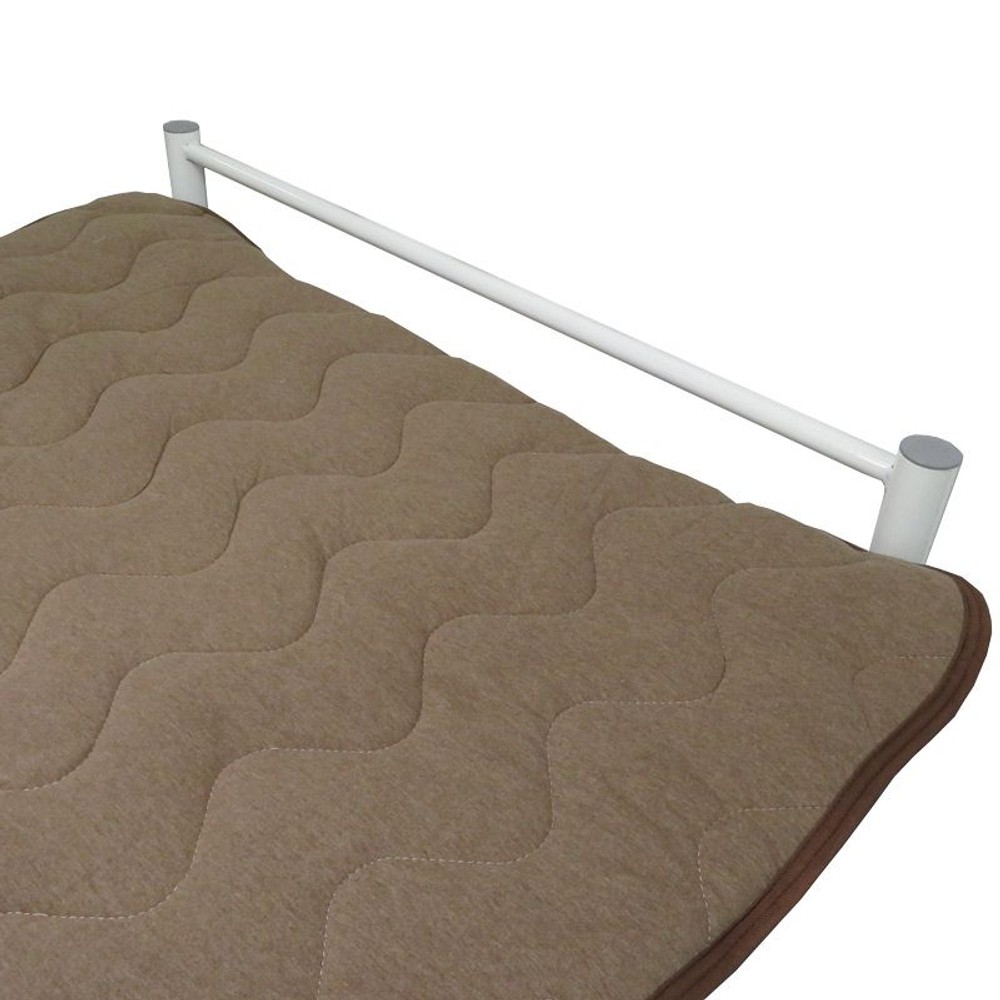 綿ニット地敷きパッド　セミダブル, ブラウン, セミダブル