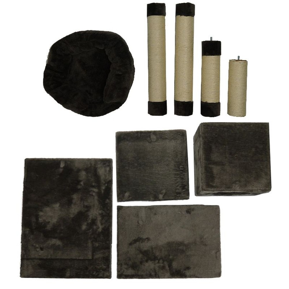 キャットタワー　ソファー付　ブラウン, ブラウン（1段）, 1段