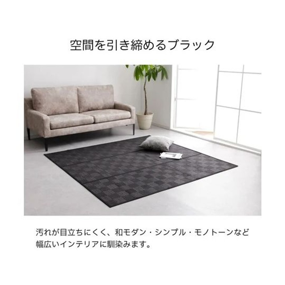 イケヒコ カーペット・ラグ クロート゛ ブラック 【メーカー直送・代引不可】, ブラック, 180&times;180cm