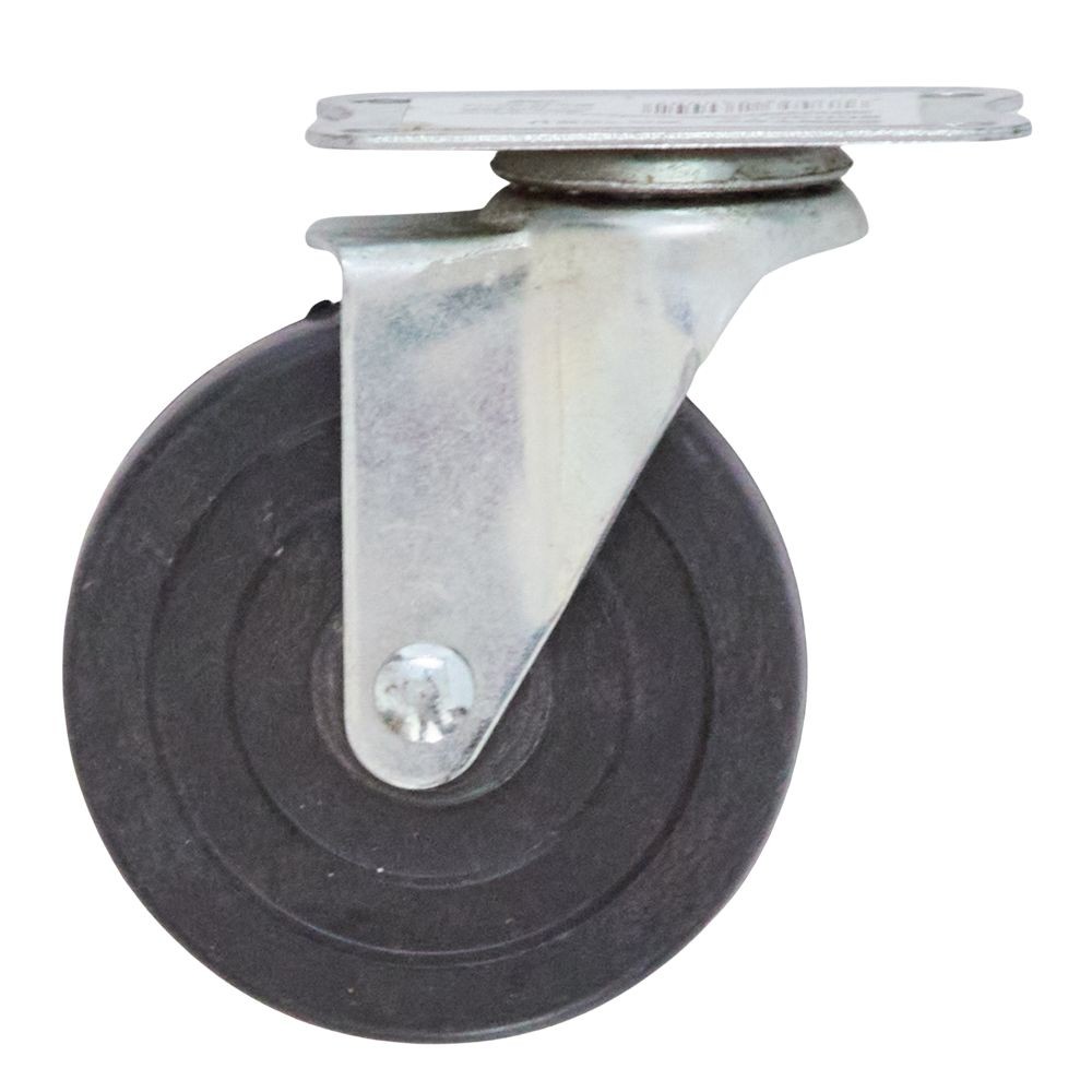 樹脂製　平台車　自在キャスター　７５ｍｍ, ブラック, 1個入り