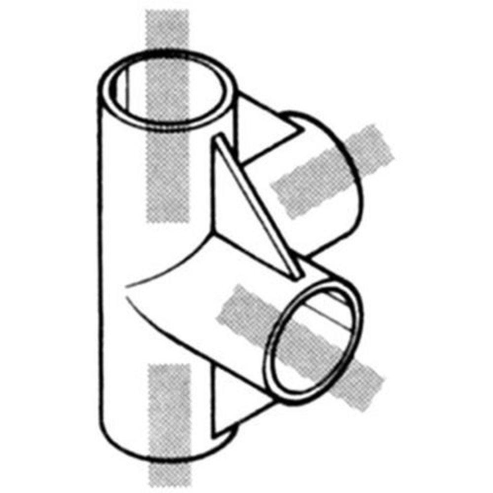 YAZAKI 矢崎化工 イレクタープラスチックジョイント J-12A S 中間コーナー用 &Phi;28用, アイボリー, 4方向（中間コーナー用・1方向通し無し）