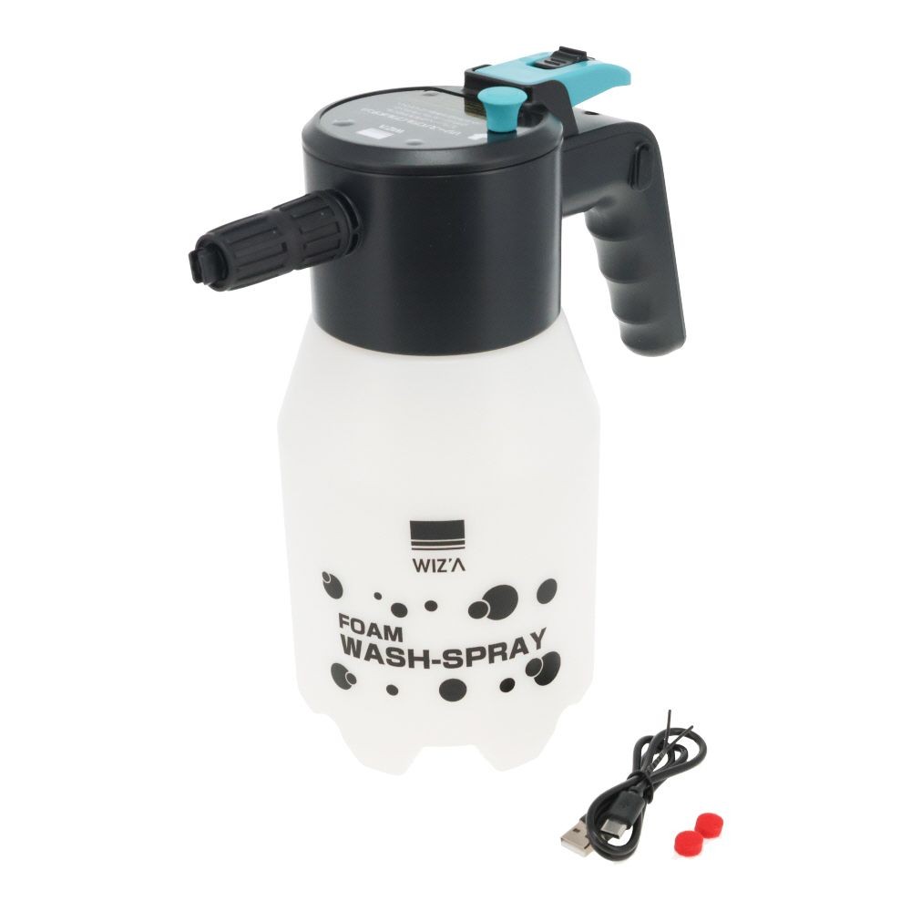 充電加圧式　洗浄フォームスプレー１．５Ｌ, 黒/白, 充電加圧式