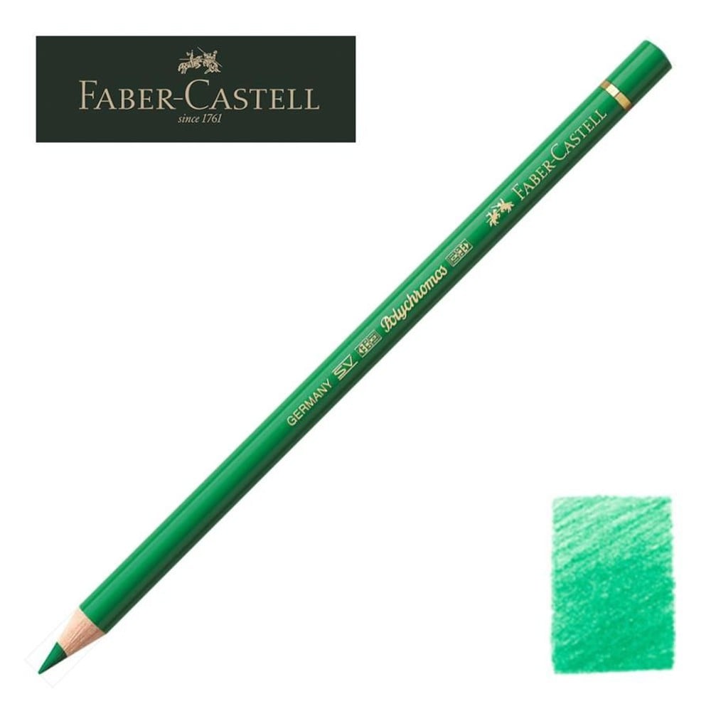 ファーバーカステル ポリクロモス色鉛筆・単色 163 （エメラルドグリーン） 110163, 163 エメラルドグリーン, 単色 163