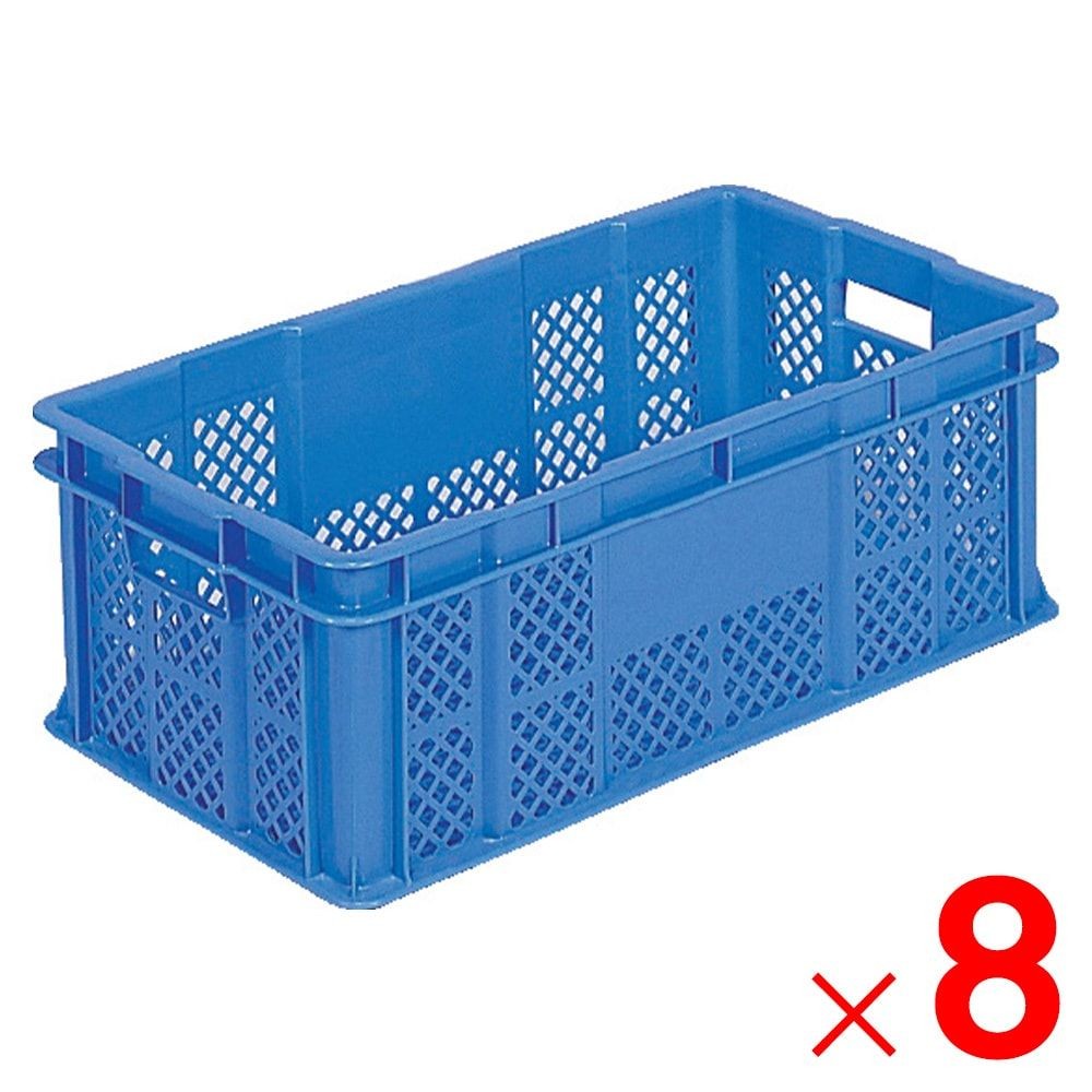 サンコー サンテナー B#45-2 ブルー 103801-00 ×8個セット【メーカー直送・代引不可】【法人限定】, ブルー, 8P