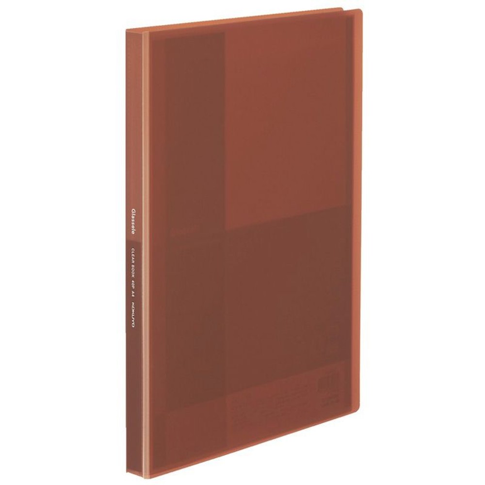  商品名： クリヤーブック　Glassele　A4・40枚, ブラウン, A4縦