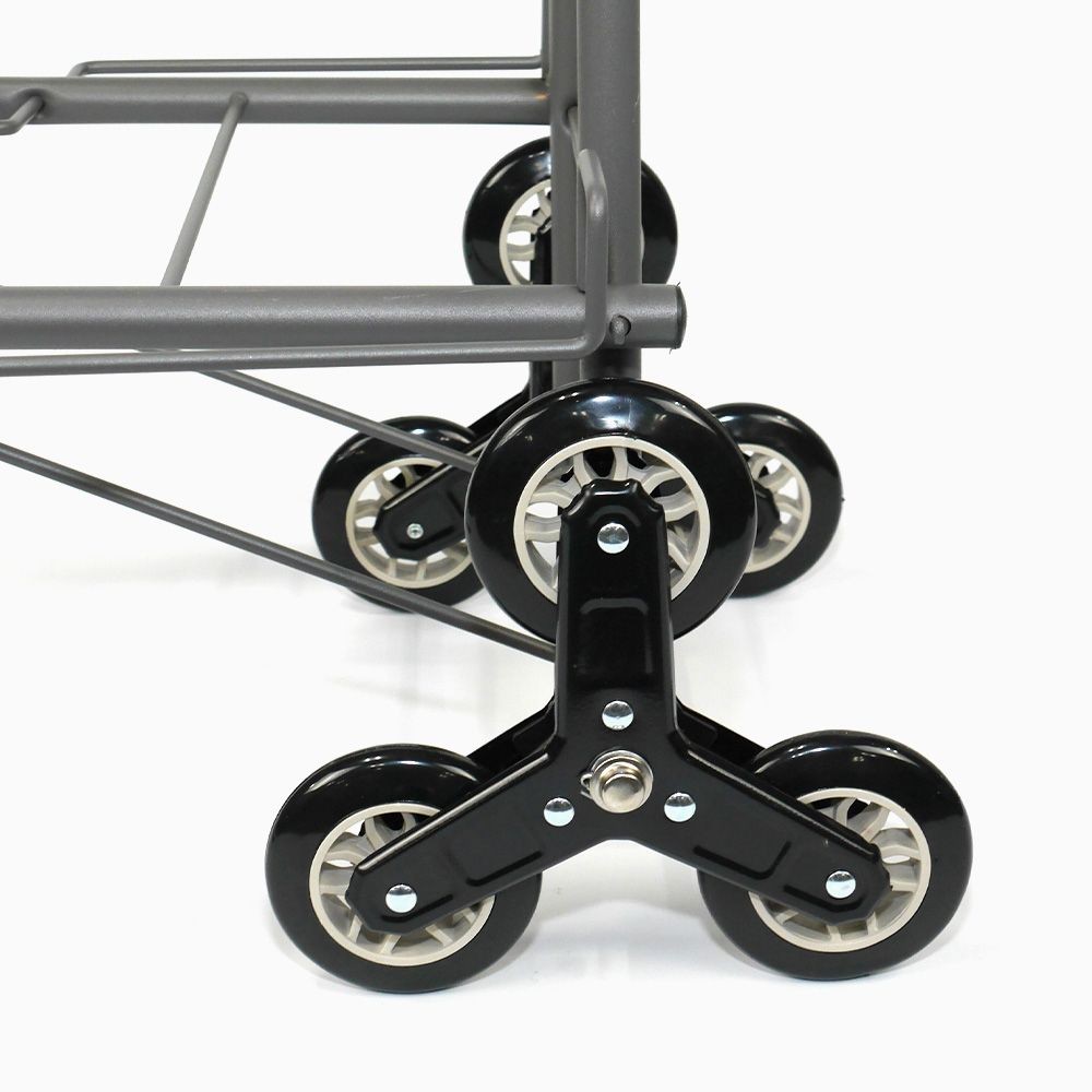 段差もラクに上れる3輪キャリーカート, グレー, 耐荷重約40kg