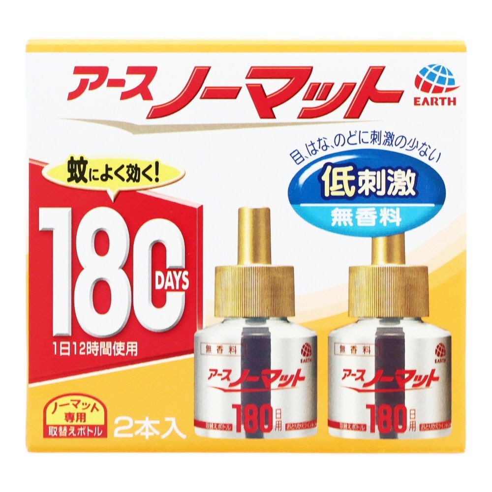 アース　ノーマット　取替ボトル　１８０日用&times;２本　無香, 無香, 180日用&times;2本