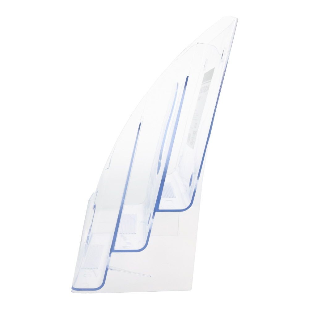 カタログスタンド　Ａ4　縦3段, クリア, 約幅232×奥行194×高さ318mm