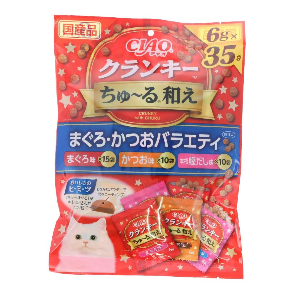 いなば　チャオクランキー　ちゅーる和え　鮪鰹Ｖ　３５袋, まぐろ・かつおバラエティ, 35袋