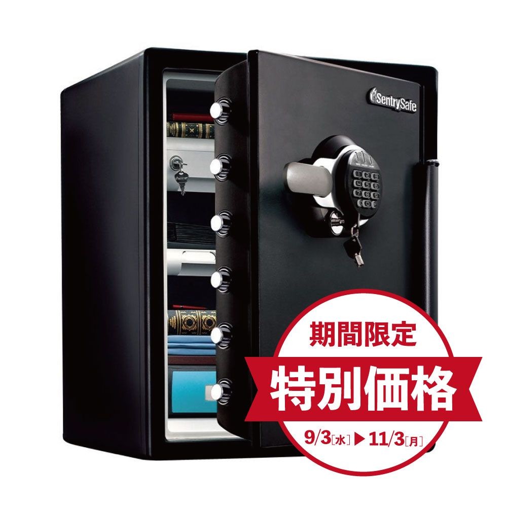 【期間限定特別価格】【開梱・設置費込】セントリー耐火耐水金庫  JTW205GGL テンキー式 2時間耐火 56.6L【メーカー直送・代引不可】, ブラック, 56.6L