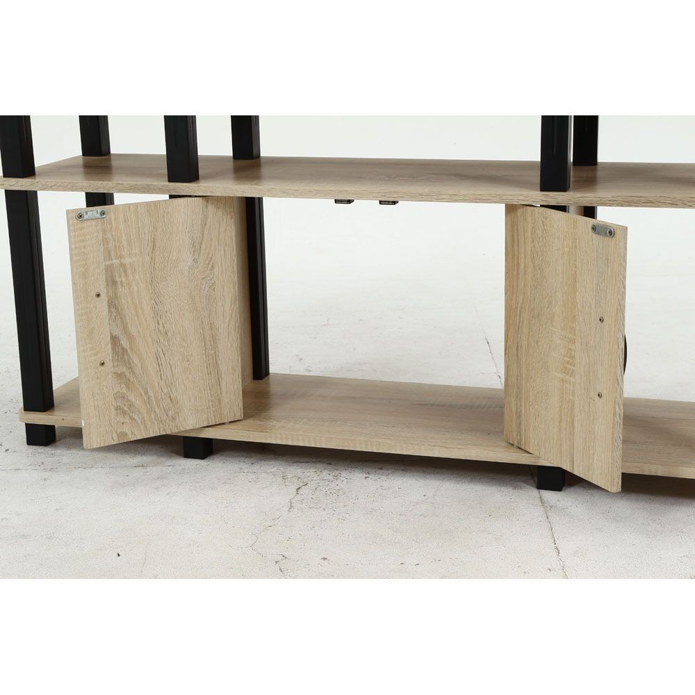 不二貿易 フィット　ハイＴＶラック　オーク【メーカー直送・代引不可】, オーク, 幅1100mm&times;奥行295mm&times;高さ589mm