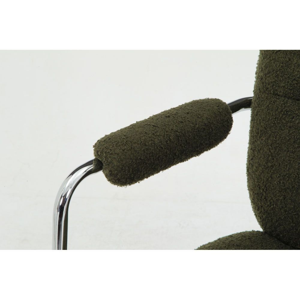 不二貿易 オフィスチェア　ルル　ＫＨ【メーカー直送・代引不可】, カーキ, 幅550mm&times;奥行670mm&times;高さmm