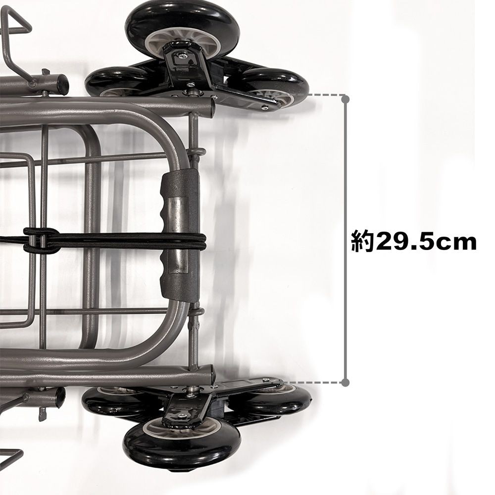 段差もラクに上れる3輪キャリーカート, グレー, 耐荷重約40kg