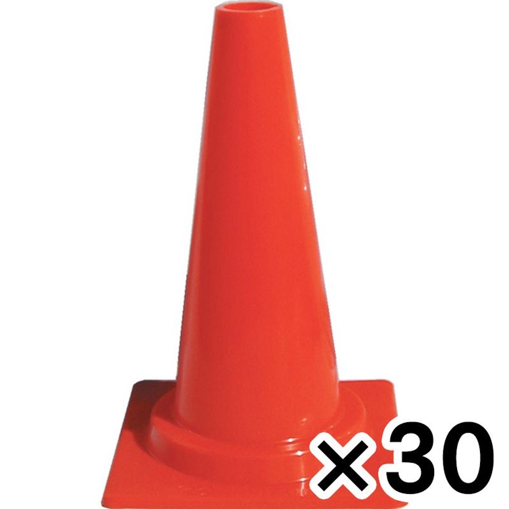 サンコー ミニコーン　450Ｈ　赤 &times;30個セット【メーカー直送・代引不可】【法人限定】, レッド, 30P