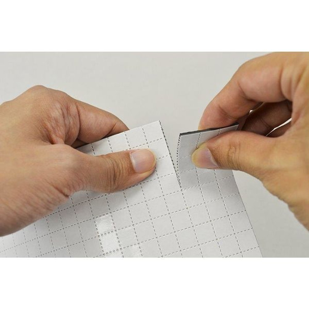 MagX　マグネット粘着付シート強力ちぎれーる, ホワイト, 300片入り