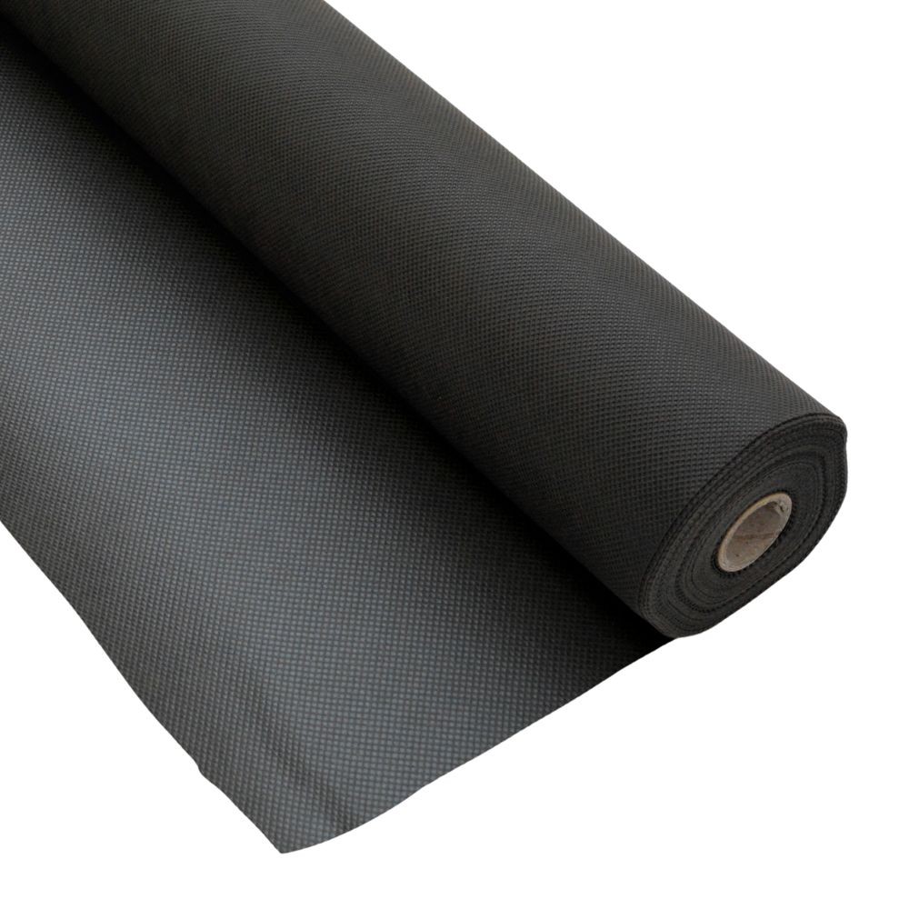 防草シート不織布タイプ ブラウン 約1mX10m巻, ブラック, 1m×10m