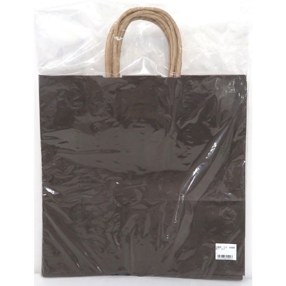 手提袋　3才　未晒焦茶Ｃ　5Ｐ, その他カラー１, その他サイズ１