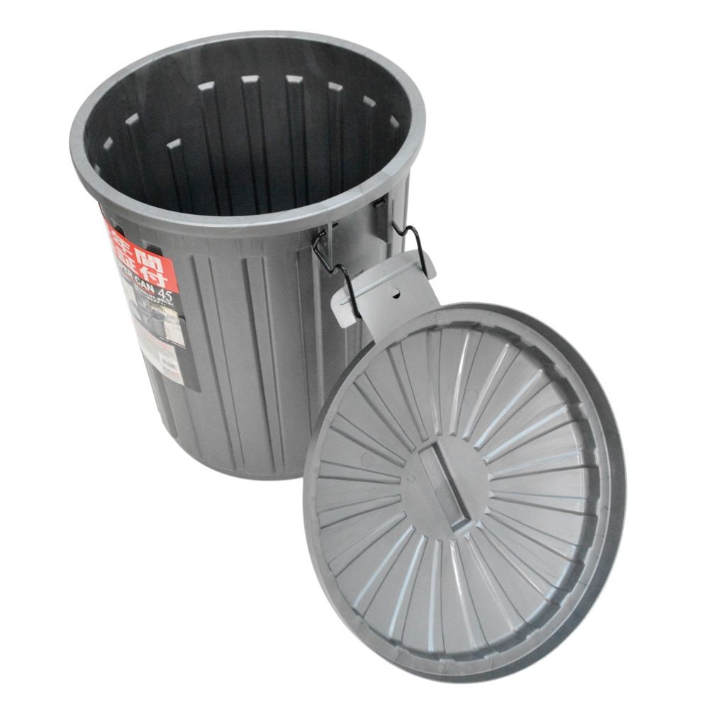 岩崎スーパー缶45Ｌ　丸　Ｌ―112ＣＧＭ, グレー, 45L