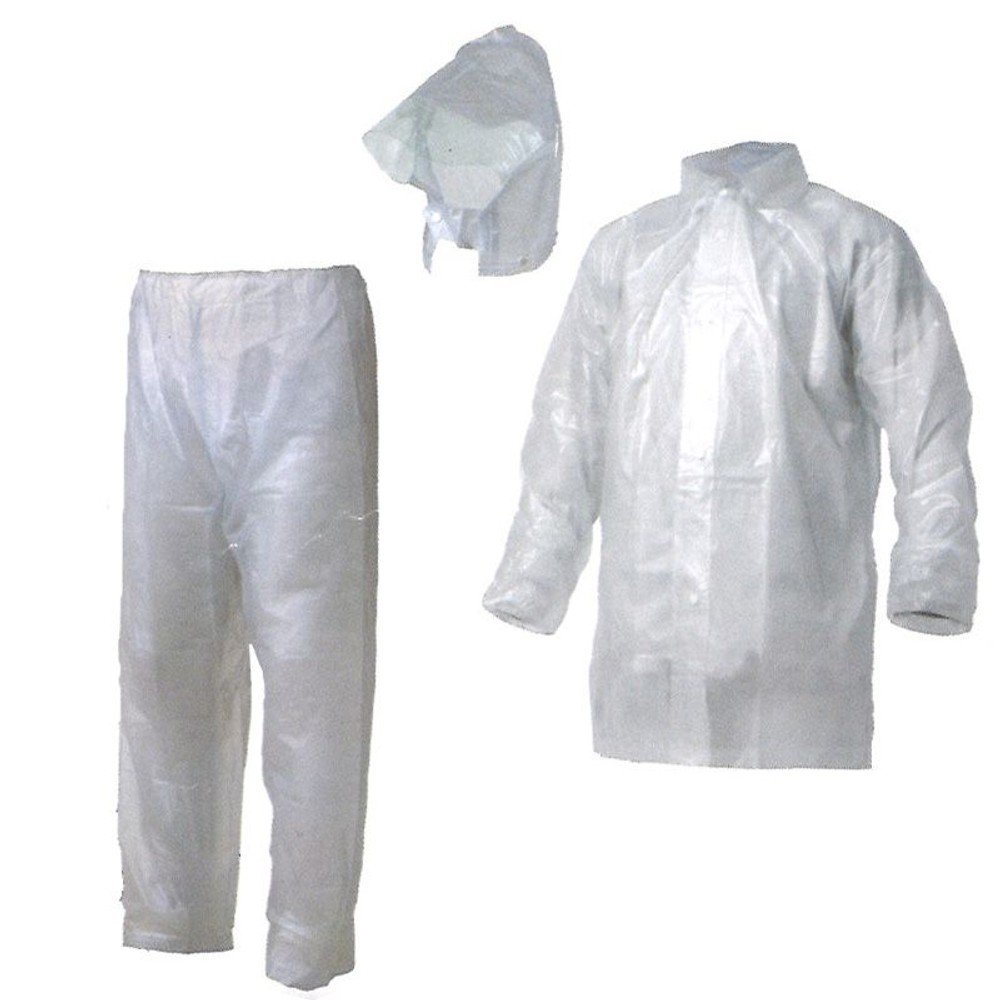 ビニールレインスーツ　上下セット　クリア, 透明（M）, Mサイズ
