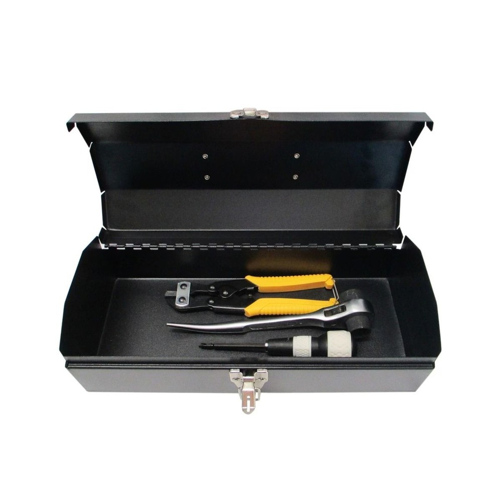 ウィザ WIZ&rsquo;A 山型スチール工具箱 TBH109 黒 360mm, 黒, TBH109