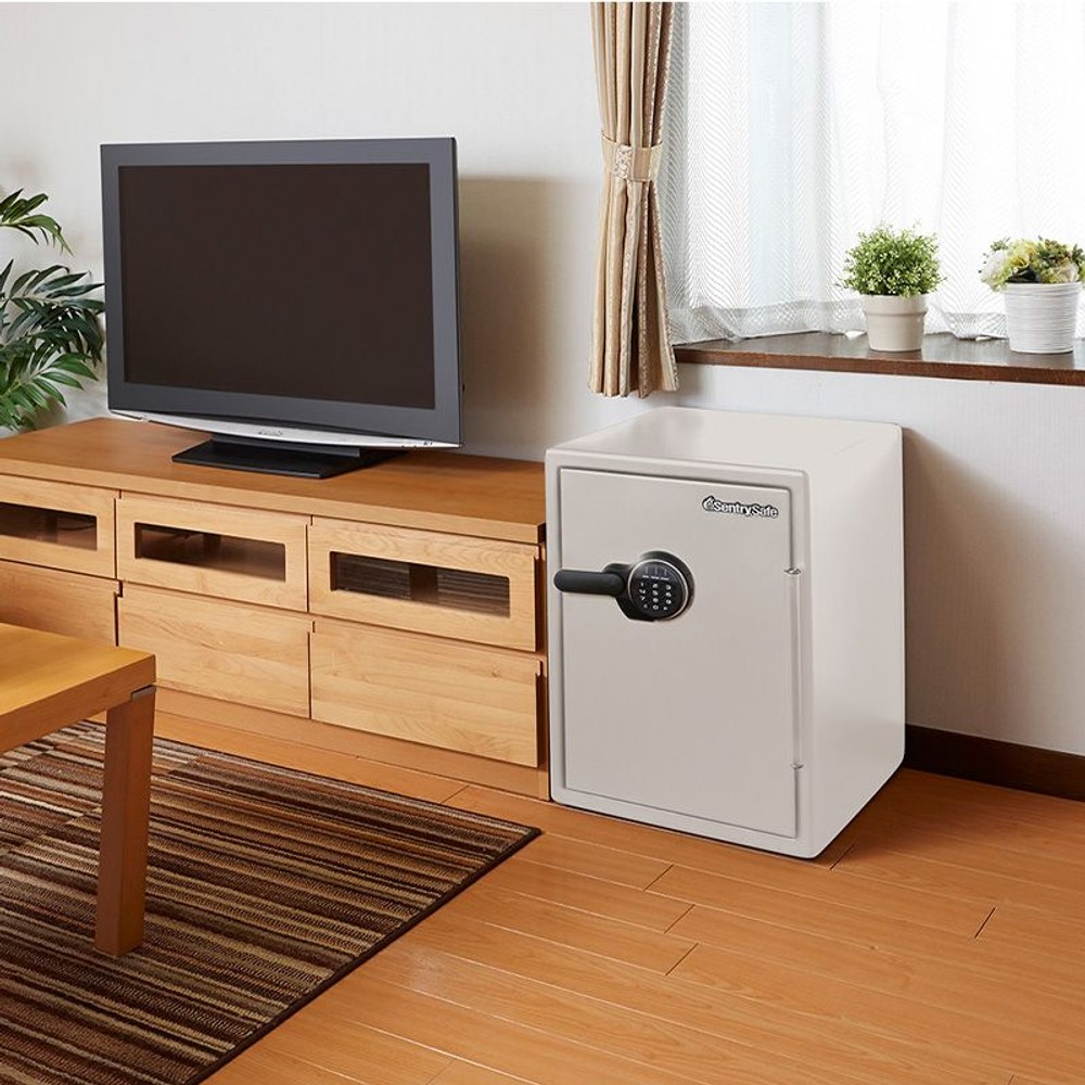 【開梱・設置費込】セントリー耐火金庫  JF205EV テンキー式 1時間耐火 56.6L【メーカー直送・代引不可】, ダブグレー, 56.6L