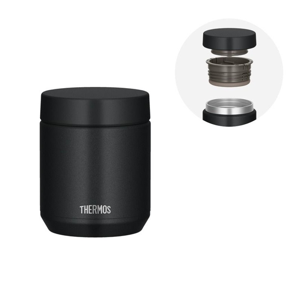 サーモス　真空断熱スープジャー ＪＥＤー３００ ＢＫ, ブラック, 300ml