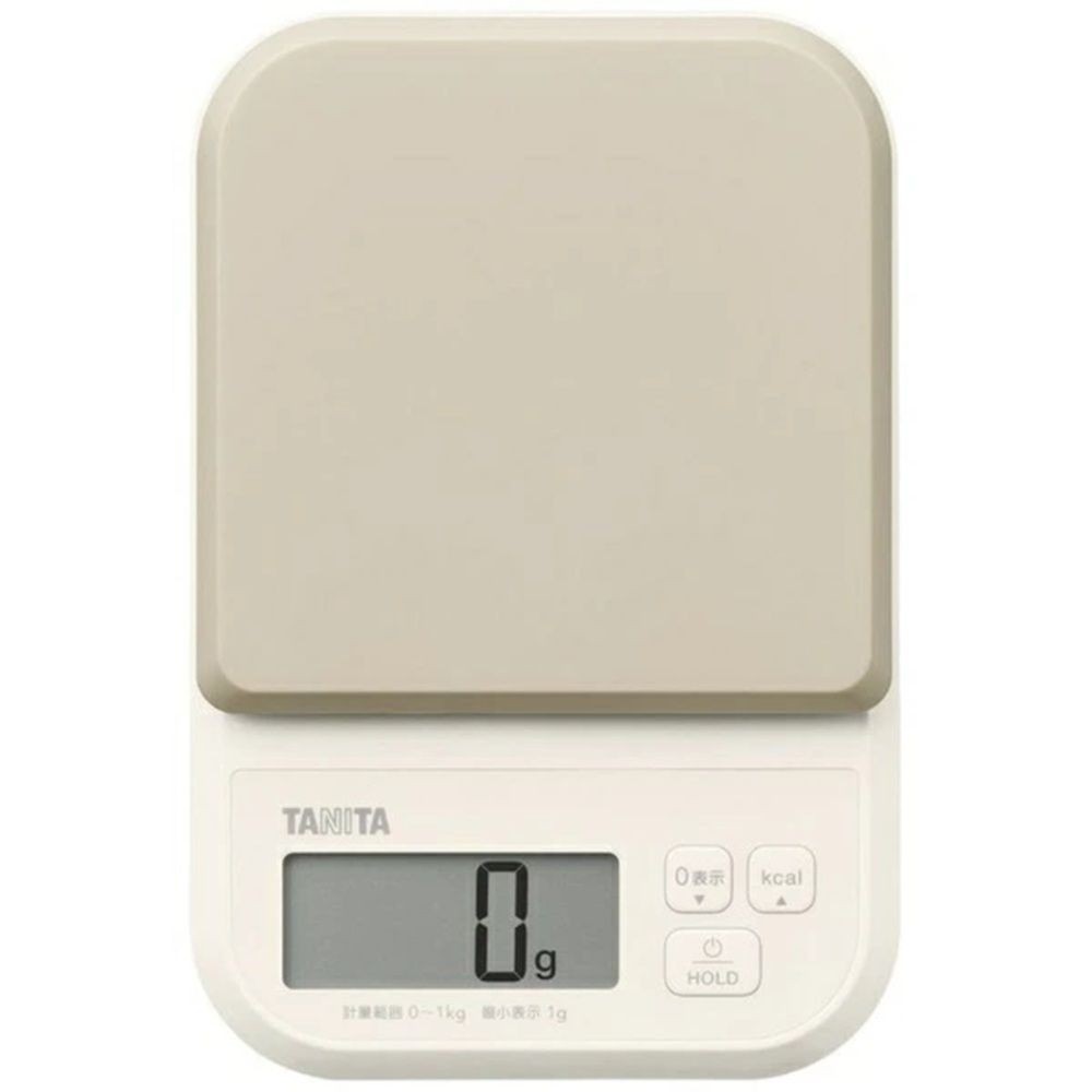 タニタ HOLD機能付きデジタルスケール 1kg グレー KJ120GY, グレー, 幅125mm&times;奥行188mm&times;高さ31mm