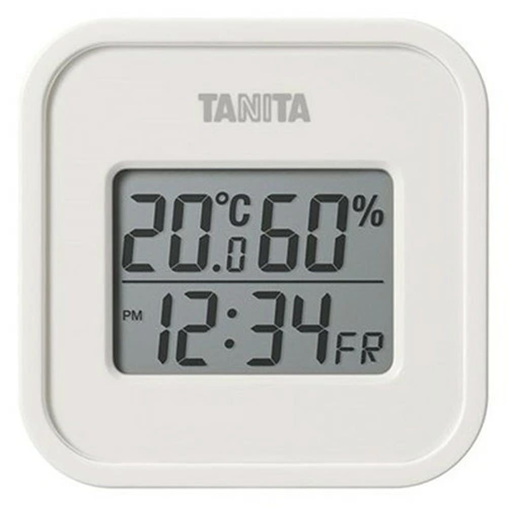 タニタ デジタル温湿度計 TT-588-IV アイボリー, アイボリー,  幅75mm&times;奥行30mm&times;高さ75mm