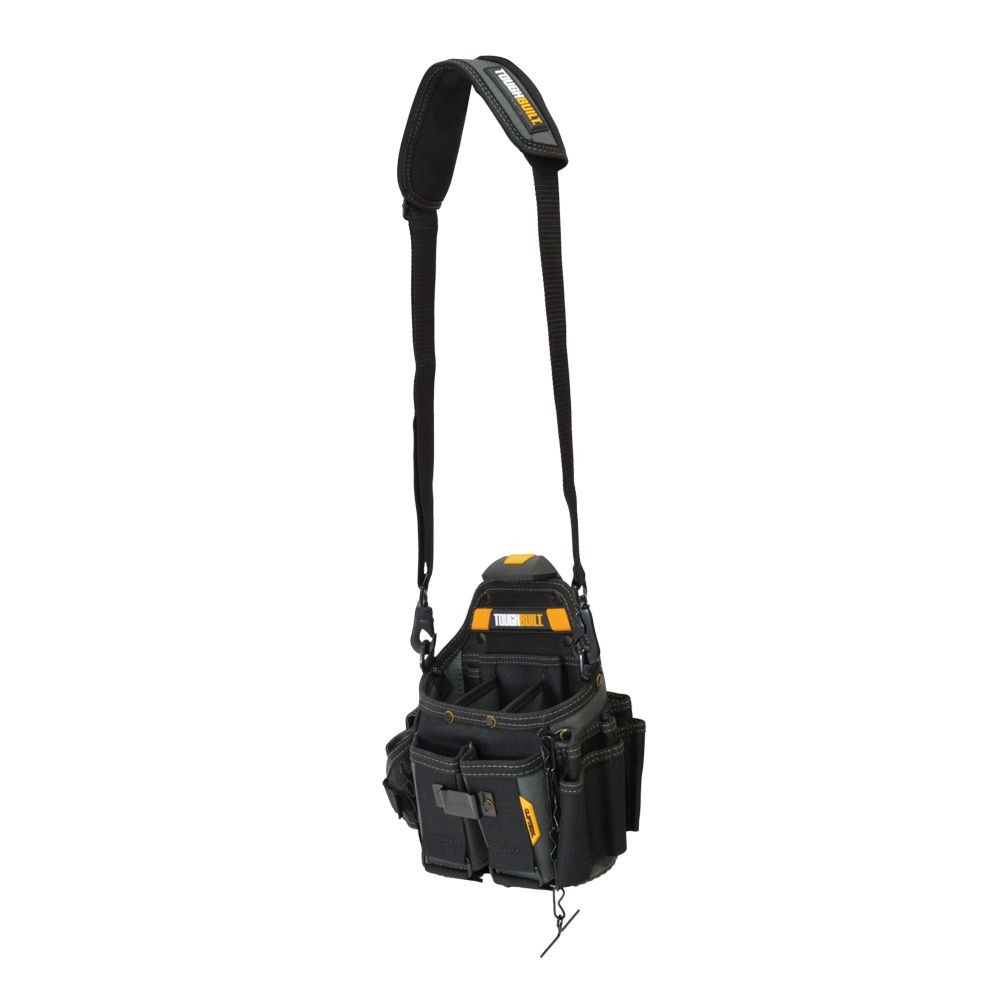 TOUGHBUILT（タフビルト）　電工ポーチ　ショルダーストラップ付　TB-CT-114, 黒, TB-CT-114