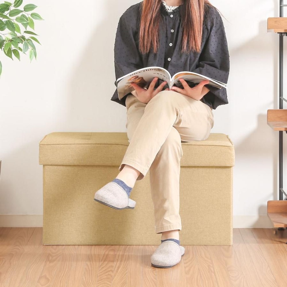 不二貿易  ディノ　トランクベンチ　Ｗ76 【メーカー直送・代引不可】, ベージュ, 76cm幅