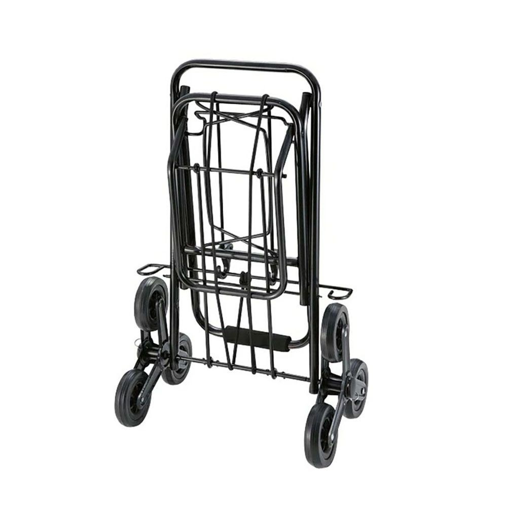 キャプテンスタッグ イージーステップ ３輪キャリー M-7438, ブラック/レッド, 幅380mm×奥行535mm×高さ985mm