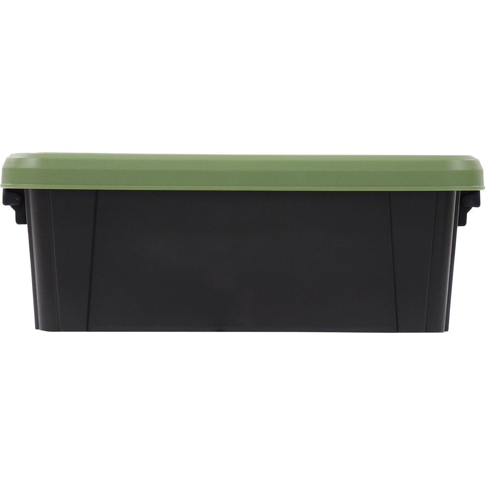 収納ボックス Nタフコン ATC-31-12 フタ付き 幅20.5×奥行31×高さ11.5cm, カーキ／ブラック, ATC-31-12