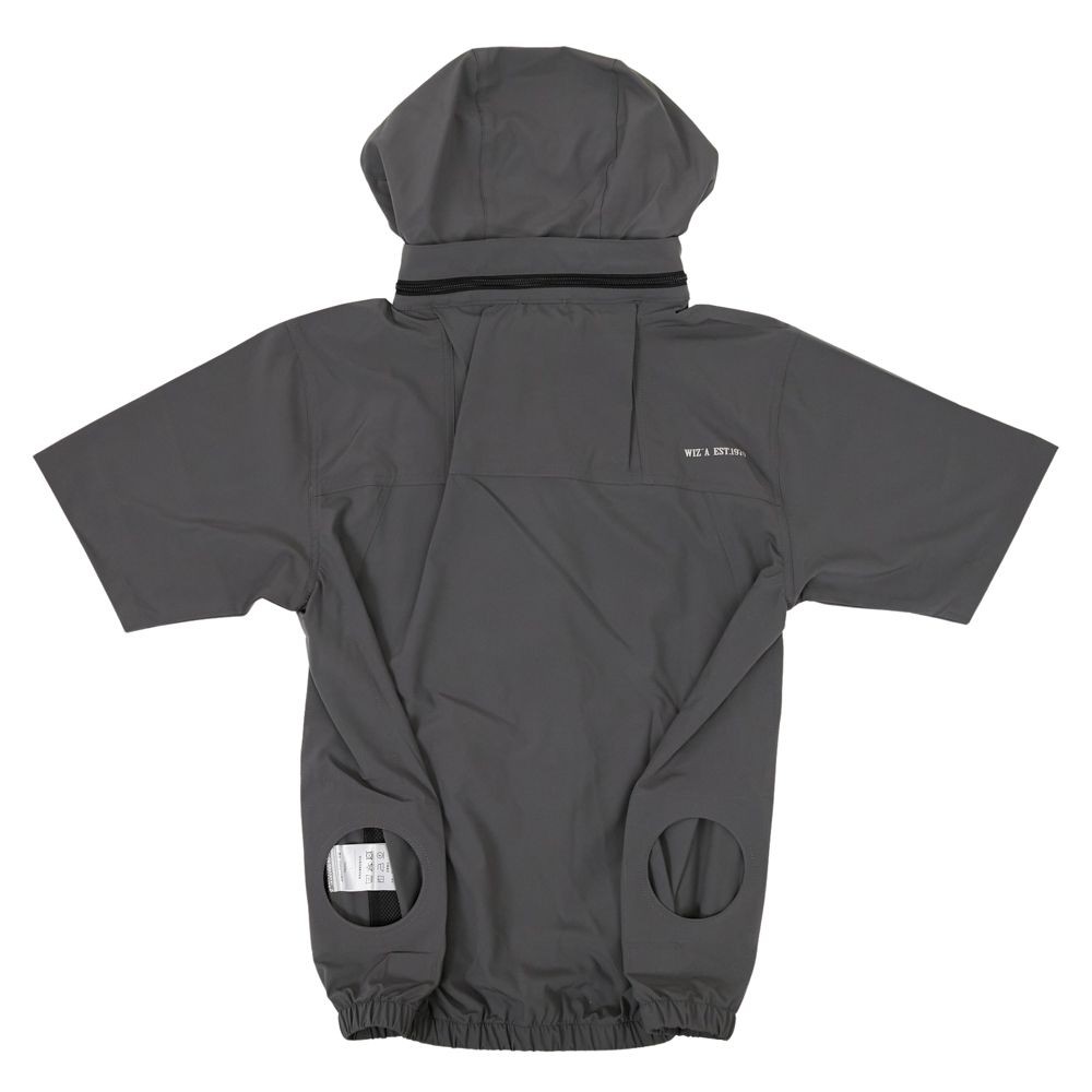 【2025年モデル】ウイザ WIZ'A サイドファン空調ウェアＰＲＯ　半袖　チャコールグレー, チャコールグレー, Mサイズ