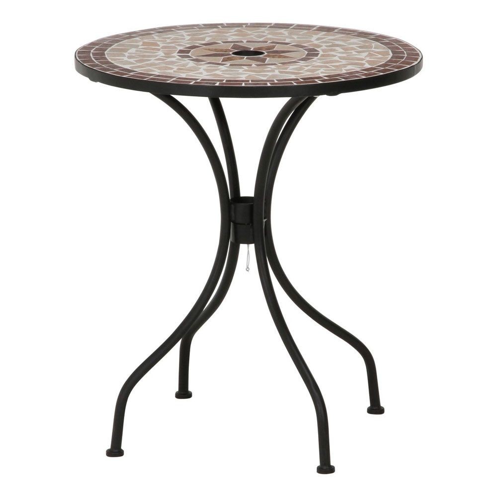 モザイクテーブル　星柄【メーカー直送・代引不可】, ブラウン, 星柄