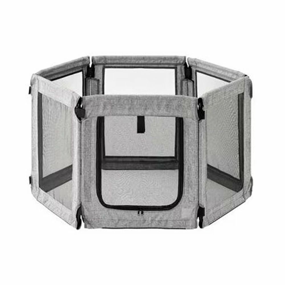 洗える折りたたみペットサークル AOPS-6P, グレー, 幅980mm&times;奥行900mm&times;高さ600mm