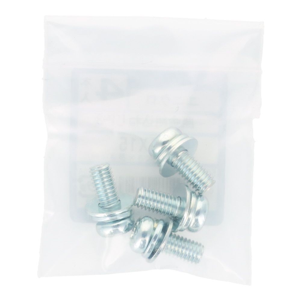 座金組込ねじ　Ｐー３　ユニクロ　Ｍ６&times;１５　４本入, ねじ, M6&times;15