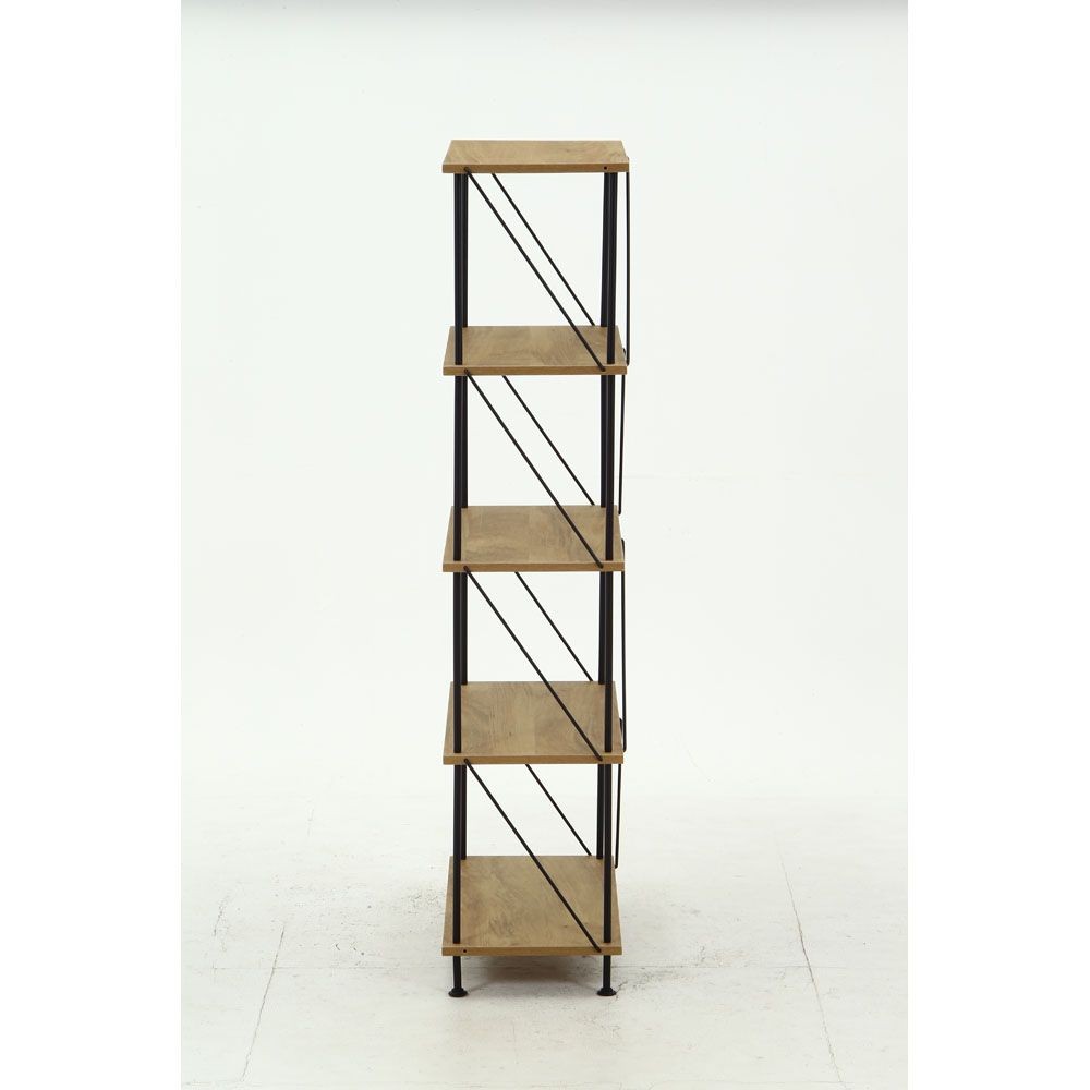 不二貿易 ＥＺＢＯツイストロック　オープンラック５段　ＯＡＫ　ＮＡ【メーカー直送・代引不可】, ナチュラル, 幅615mm&times;奥行306mm&times;高さ1390mm