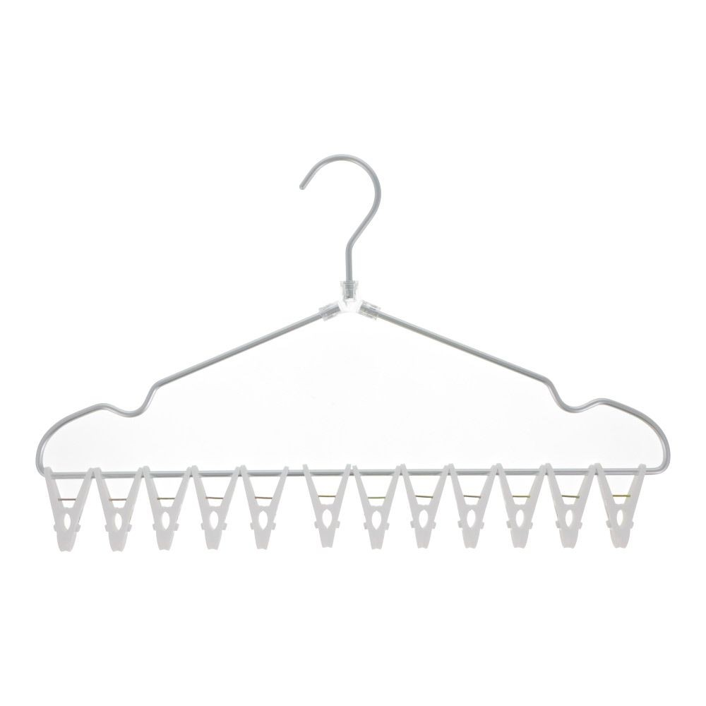 一度に取り込めるアルミハンガーピンチ付き, ホワイト, 12ピンチ