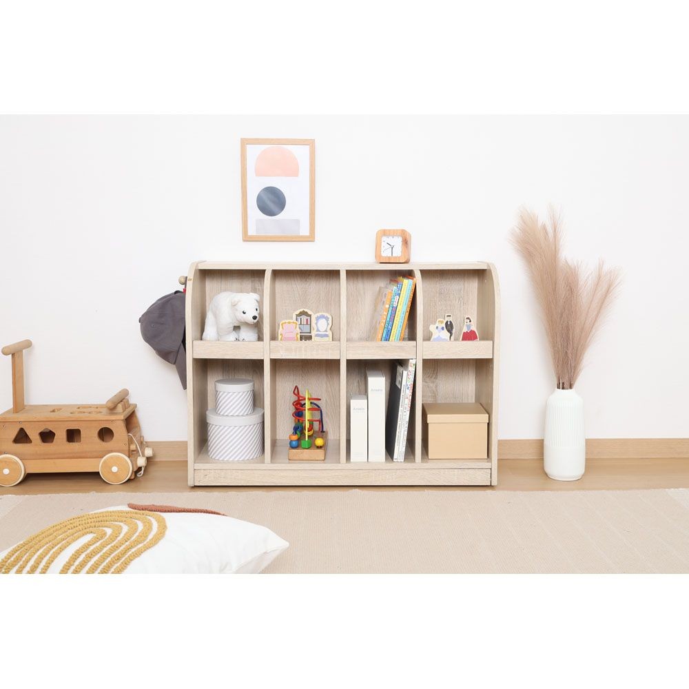 不二貿易 キッズブックラック　オーク【メーカー直送・代引不可】, オーク, 幅865mm×奥行298mm×高さ600mm