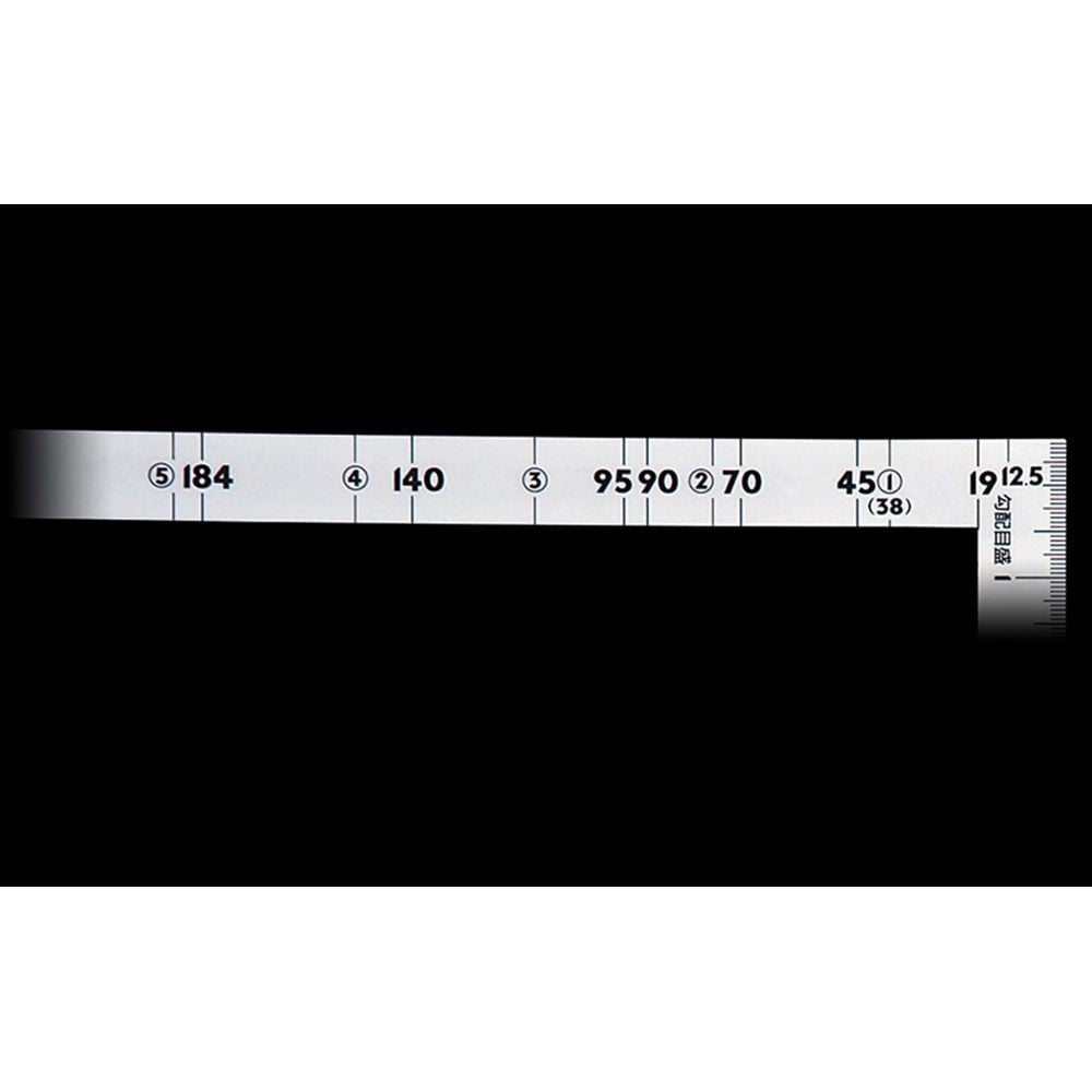 曲尺ツーバイフォー シルバー 2&times;4/50cm 併用目盛 19mm巾, シルバー, 50cm