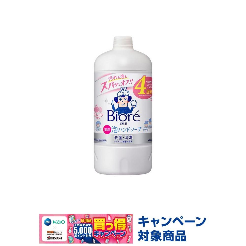 ビオレｕ　泡ハンドソープ　フルーツの香り　つめかえ用　７７０ｍｌ, フルーツの香り, 770ml